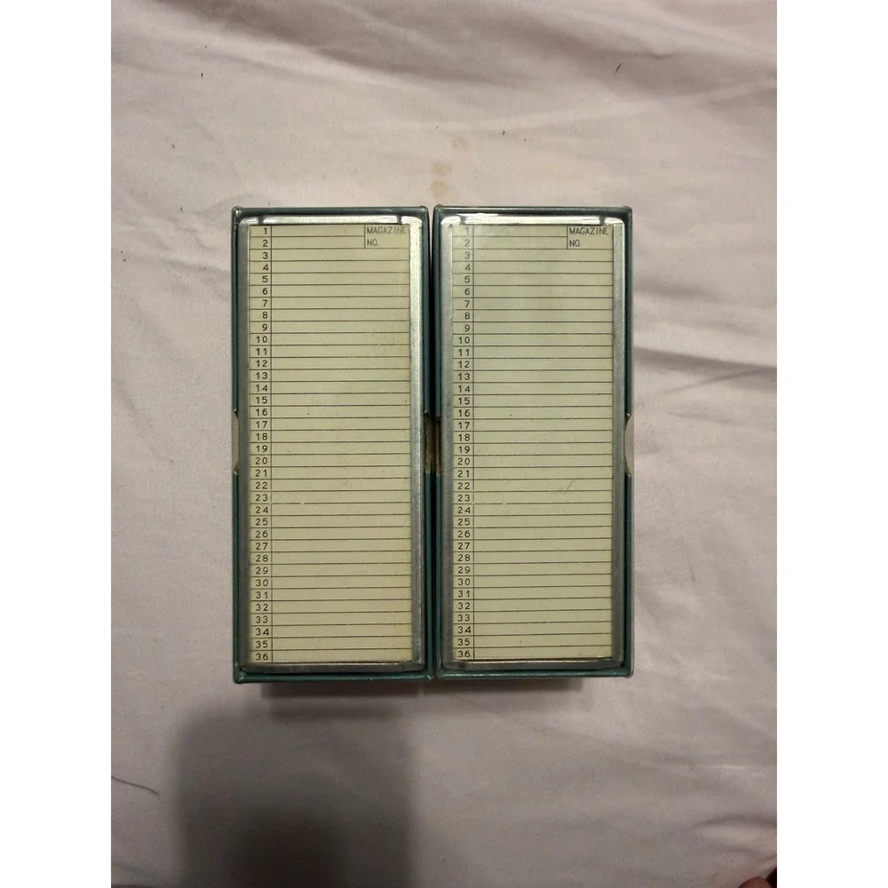 Vintage Argus No 593 Automatic Slide Changer Magazine Set of 2 with Boxes
